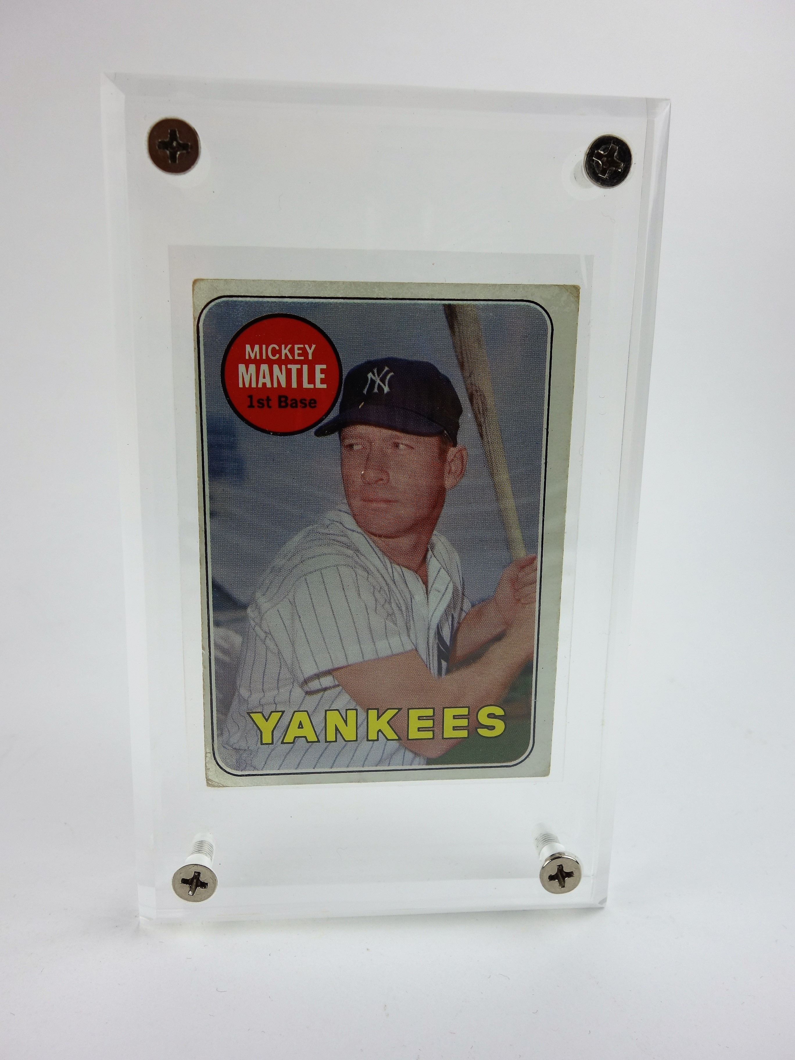 1969 Mickey Mantle White Letter #500 Topps Baseball Card