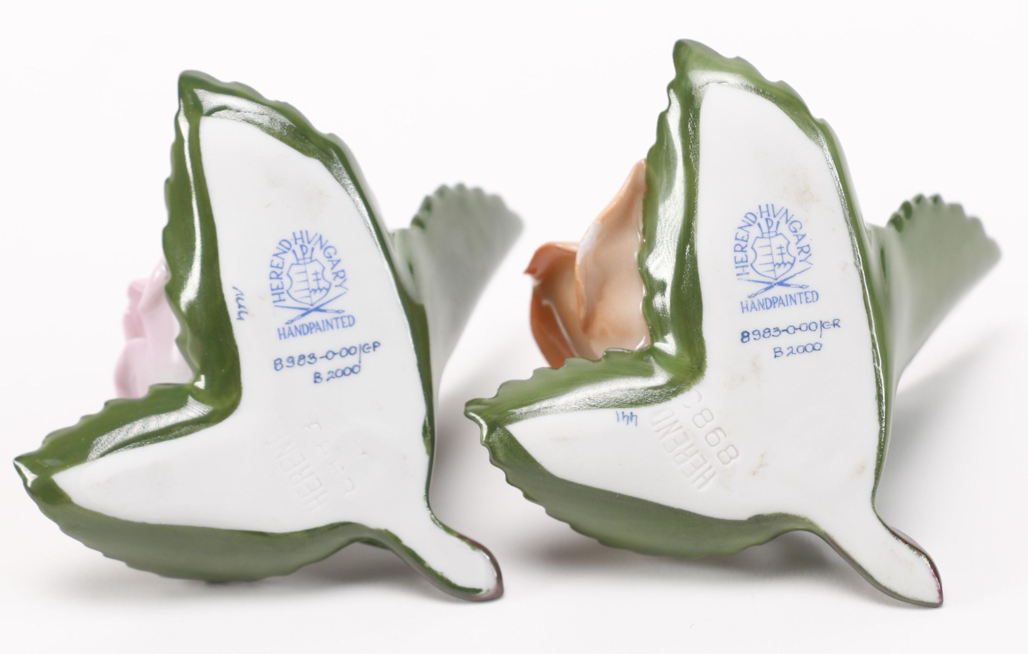 Decorative Porcelain Flowers Including Herend