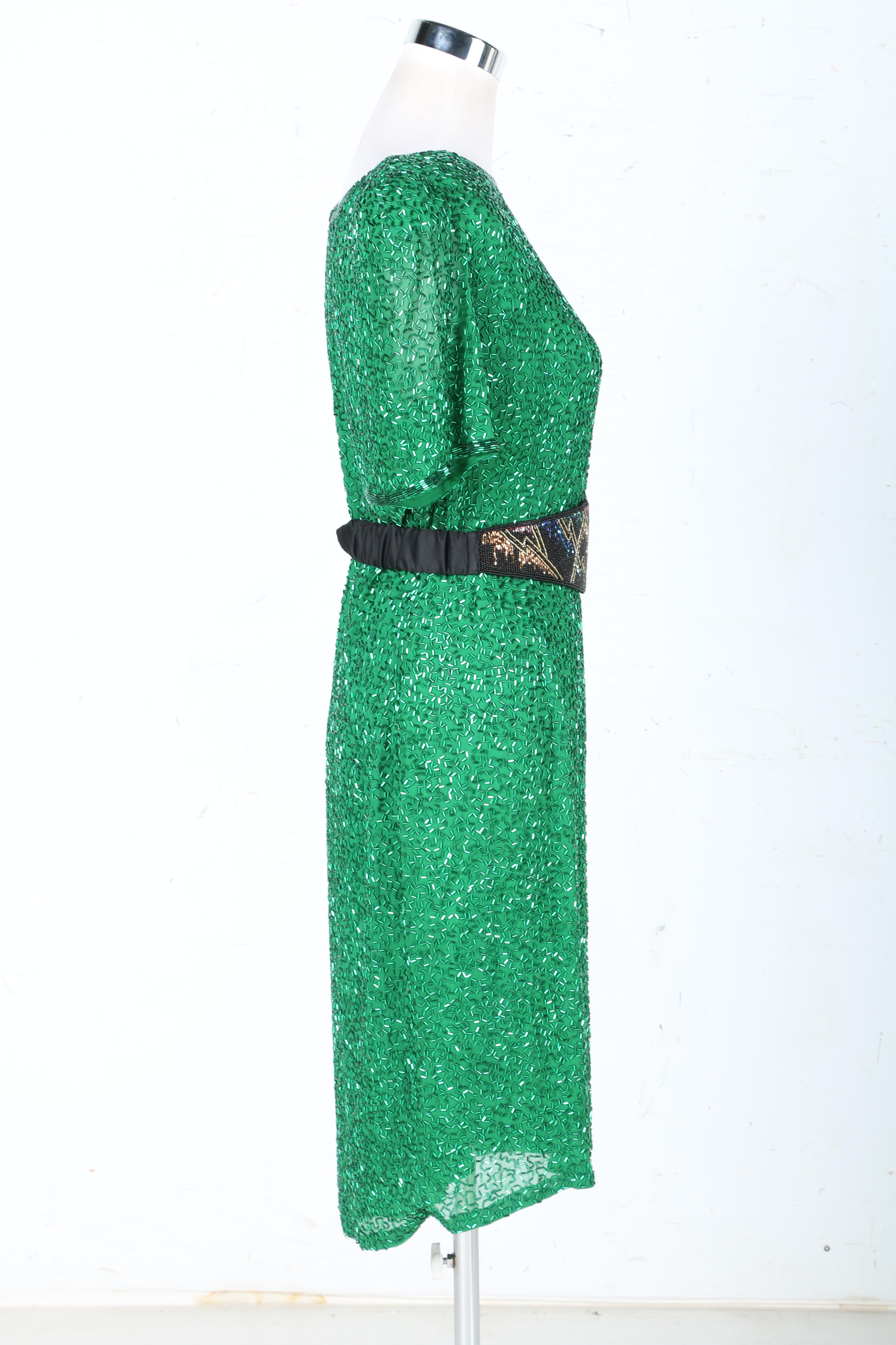 Vintage Beaded Dress And Belt