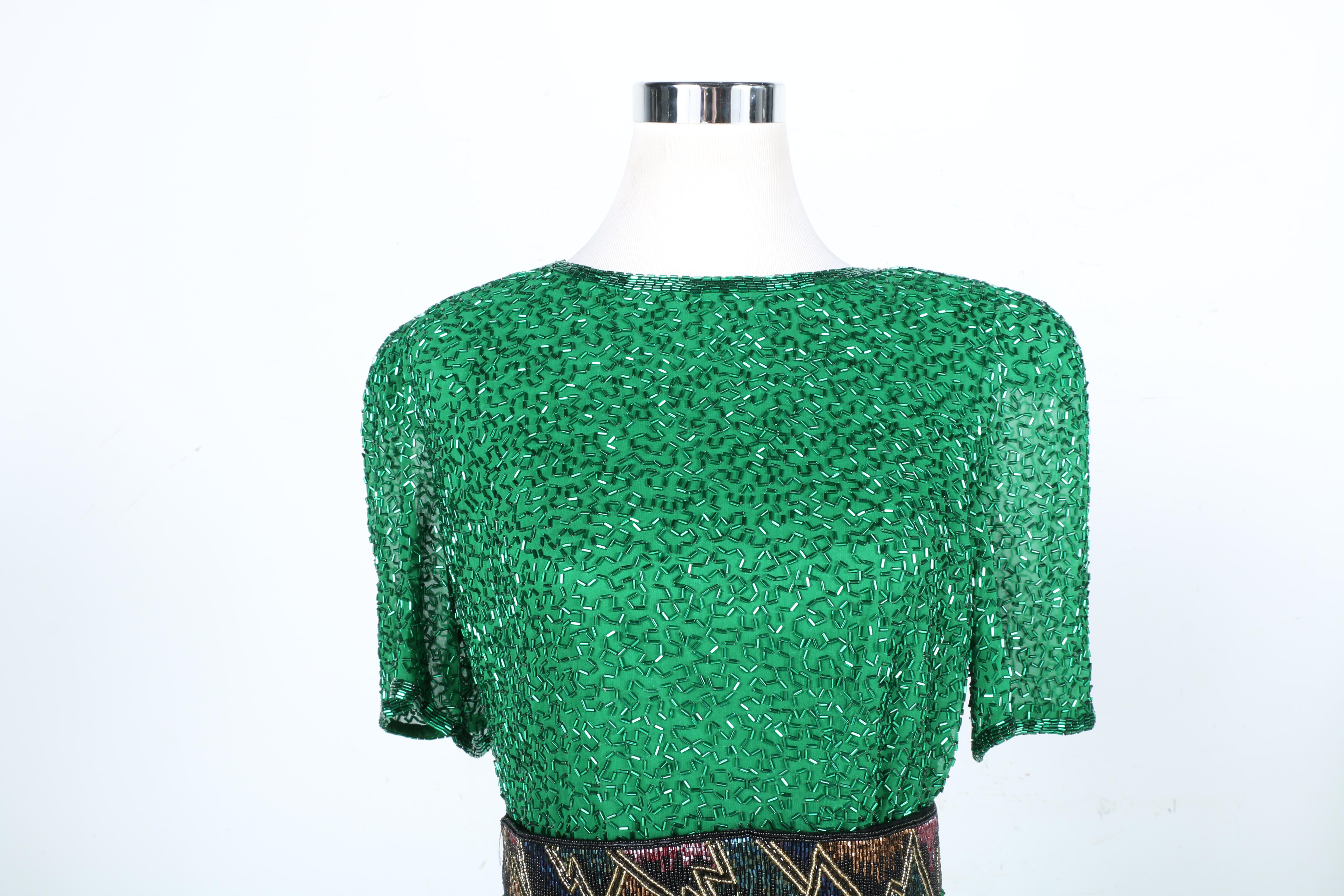 Vintage Beaded Dress And Belt