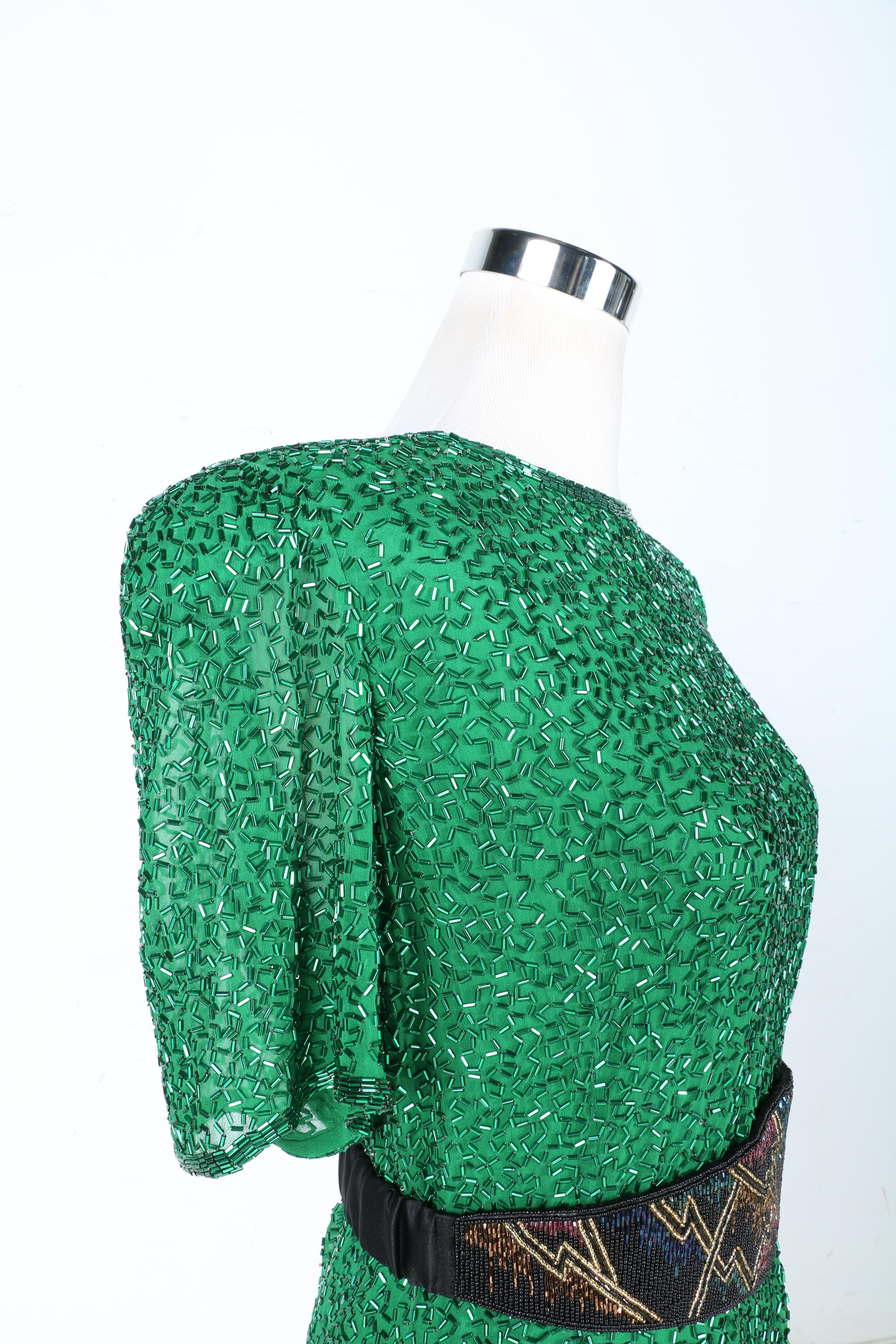 Vintage Beaded Dress And Belt