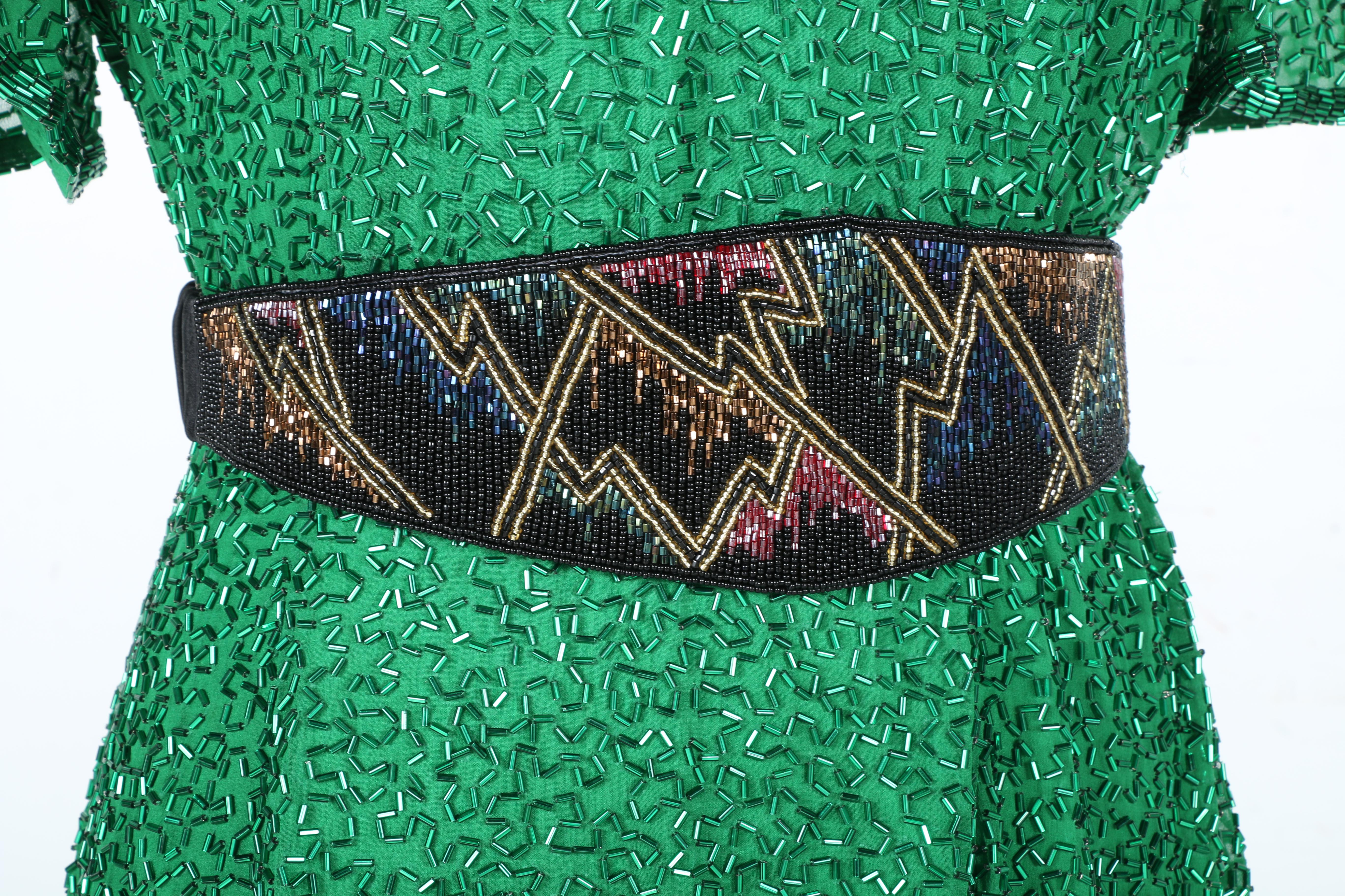 Vintage Beaded Dress And Belt