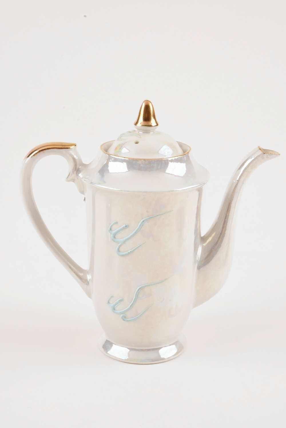 A Vintage White Luster Moriage Dragonware Teaset