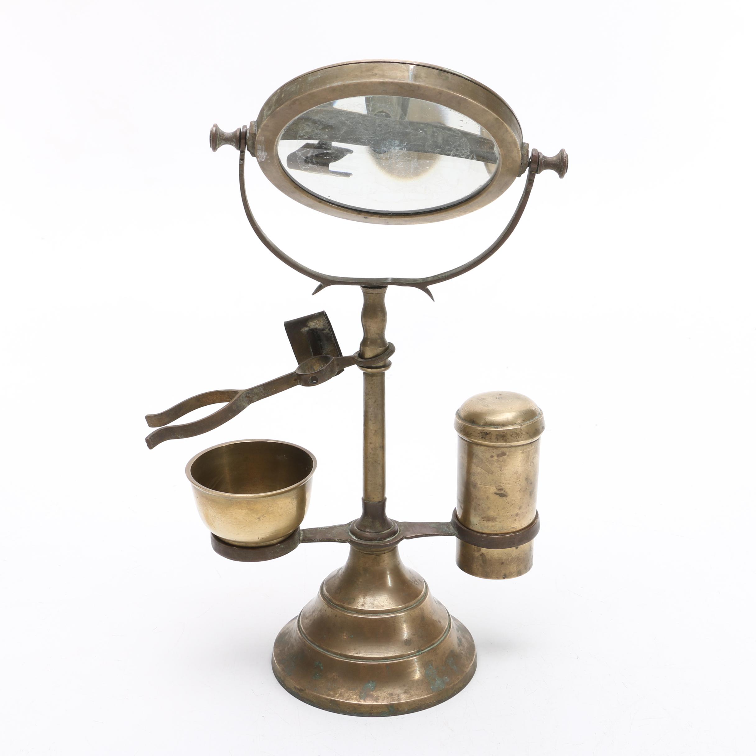 Antique Brass Shaving Stand