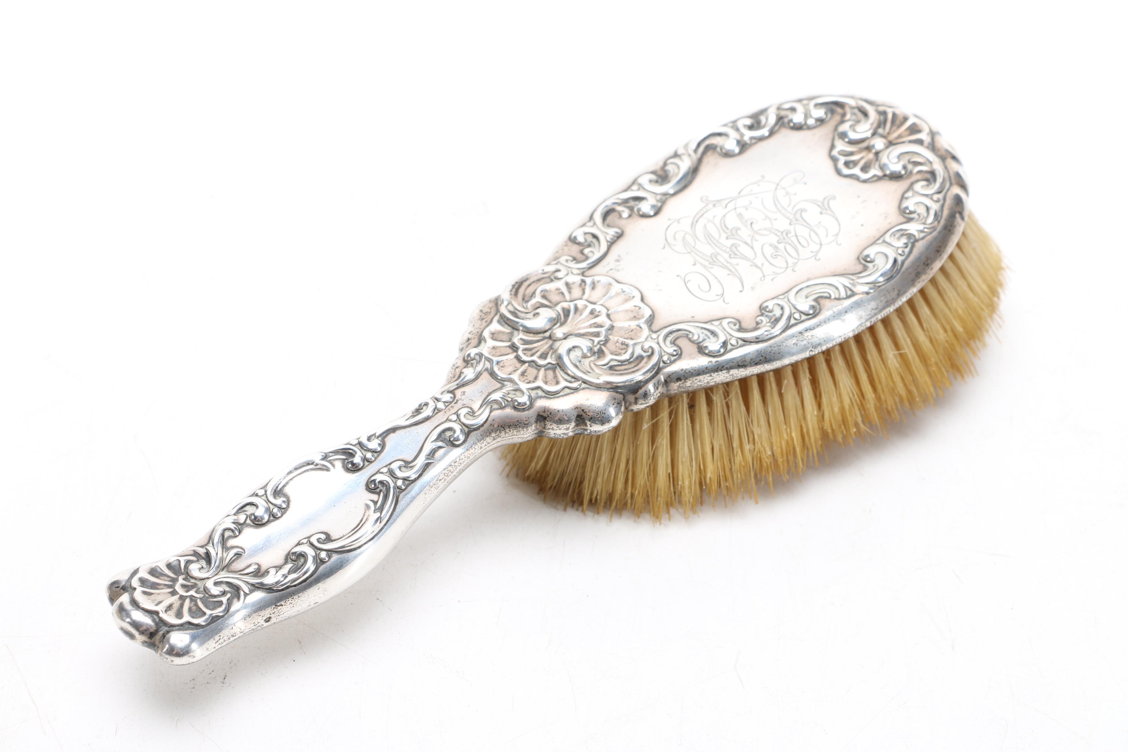 Whiting Manufacturing Co. Sterling Silver Mirror and Brushes
