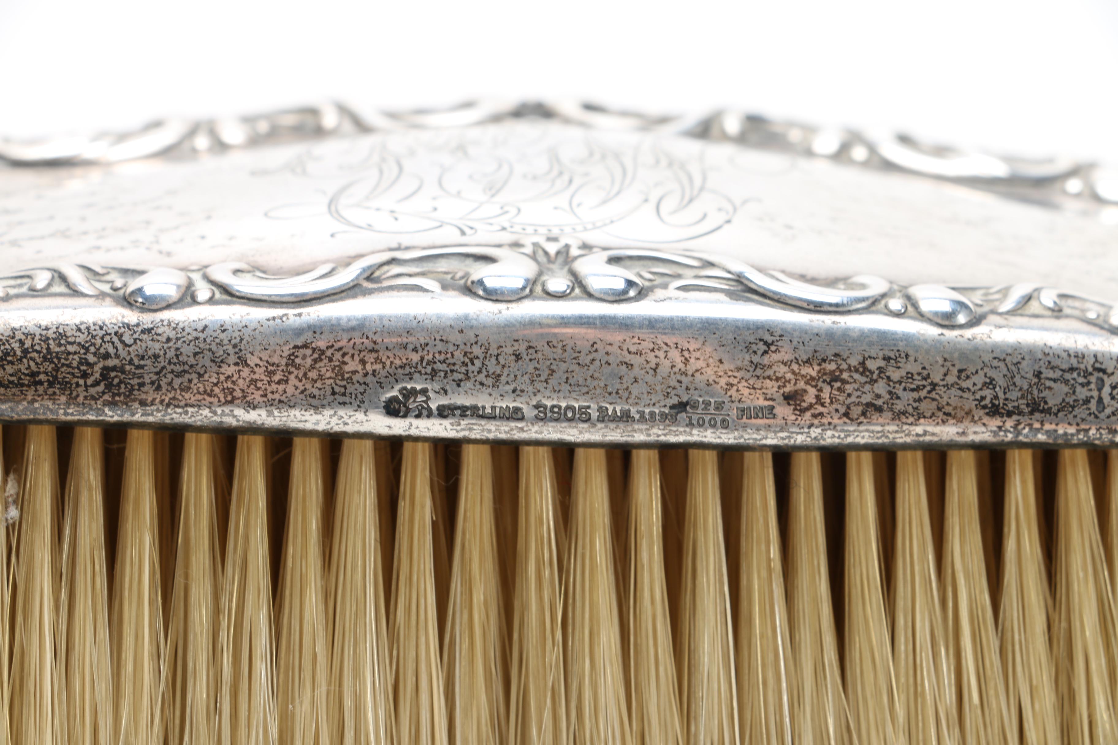 Whiting Manufacturing Co. Sterling Silver Mirror and Brushes