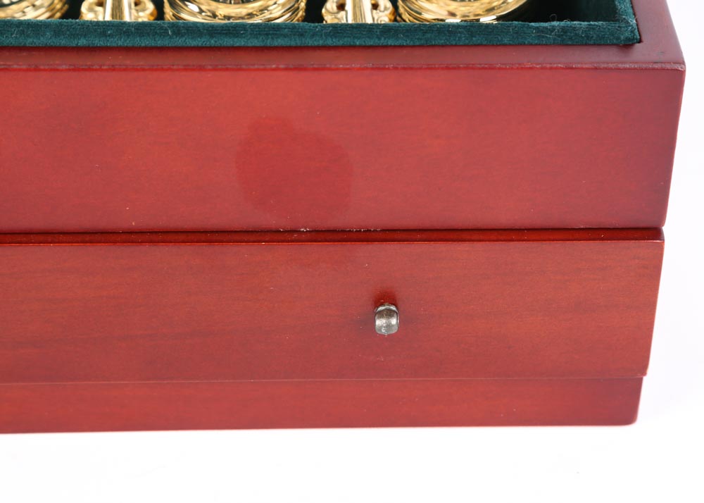 Wallace "Antique Baroque" Gold Plate Flatware Service for Twelve