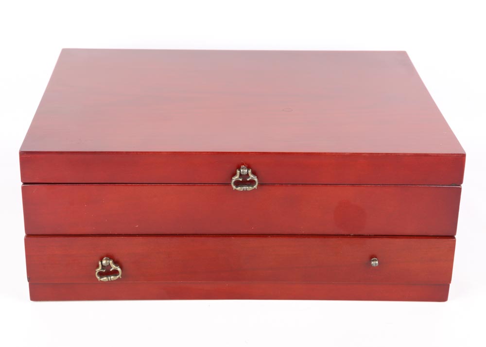 Wallace "Antique Baroque" Gold Plate Flatware Service for Twelve