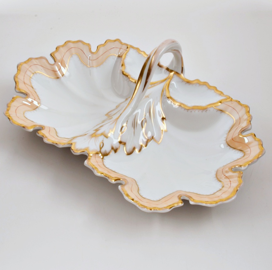 Antique Krister Porzellan Porcelain Divided Serving Dish