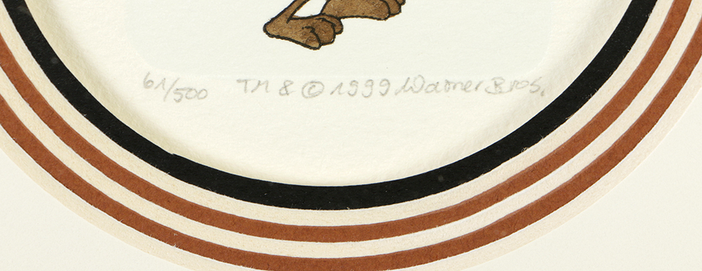 Warner Bros Studio Limited Edition Etching on Paper "Wile E. Coyote Etching"