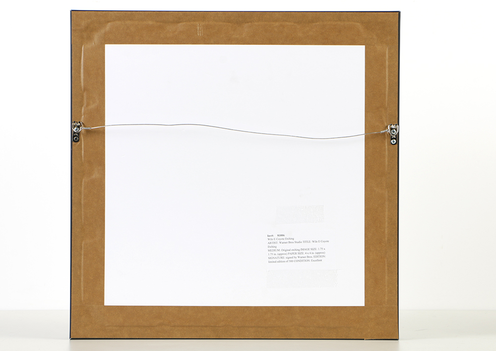 Warner Bros Studio Limited Edition Etching on Paper "Wile E. Coyote Etching"