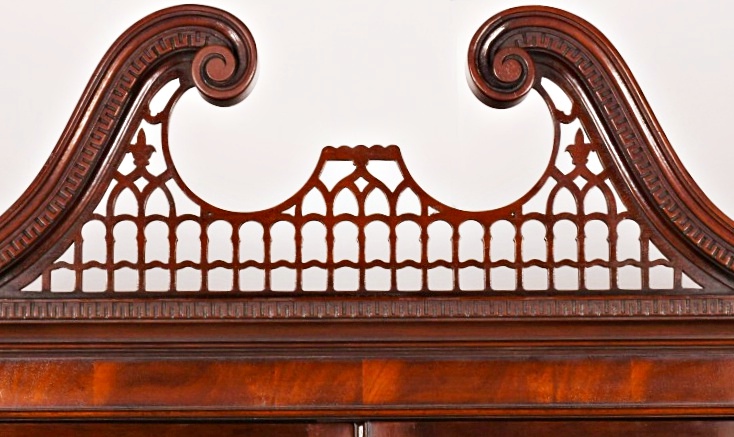 20th Century Baker Mahogany Breakfront China Cabinet