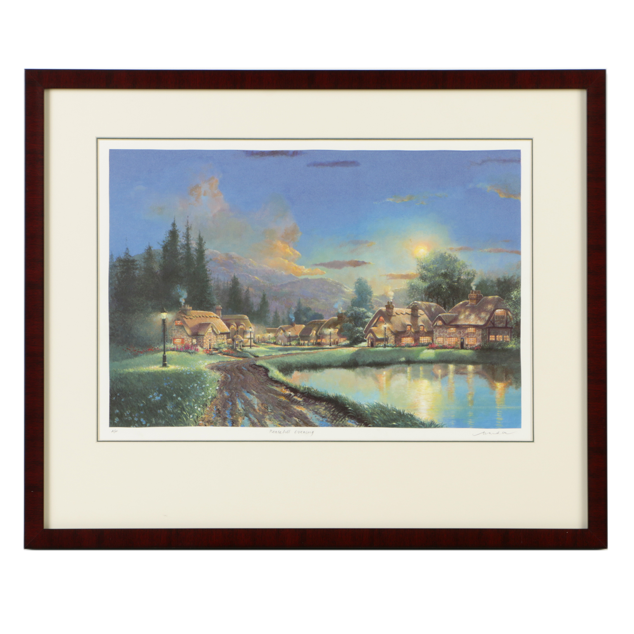 Andrew Warden Artist's Proof Giclée Print on Paper "Peacefull Evening"