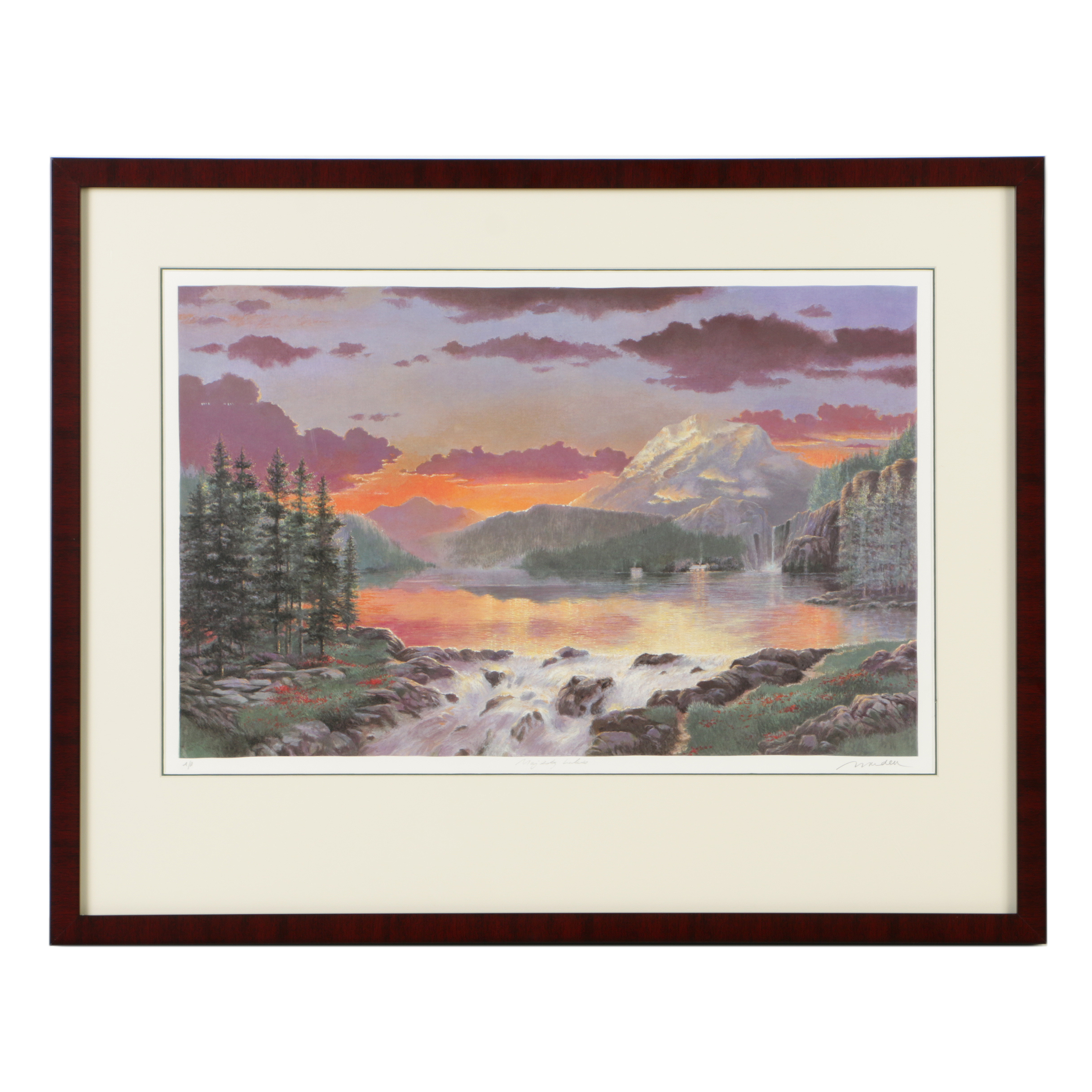 Andrew Warden Artist's Proof Giclée Print on Paper "Majesty Lake"