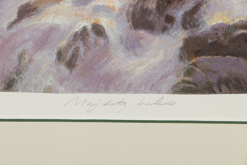 Andrew Warden Artist's Proof Giclée Print on Paper "Majesty Lake"