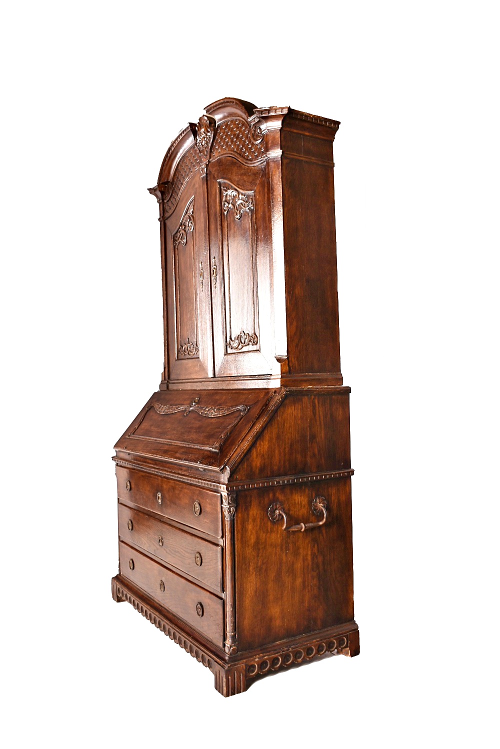 Splendid Circa 1820 French Oak Slant Front Secretary