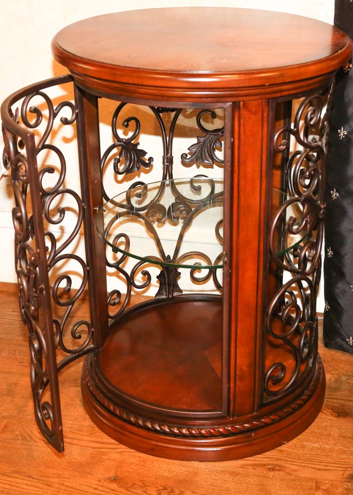 Wood and Metal Side Table