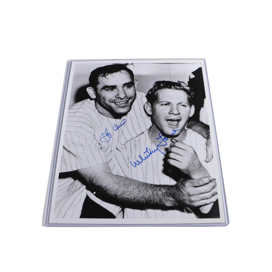 Yogi Berra and Whitey Ford Signed Photograph