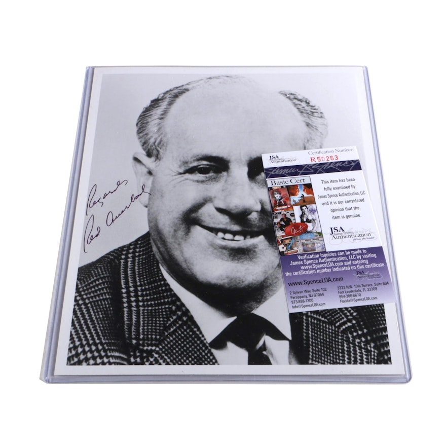 Red Auerbach Signed Photograph