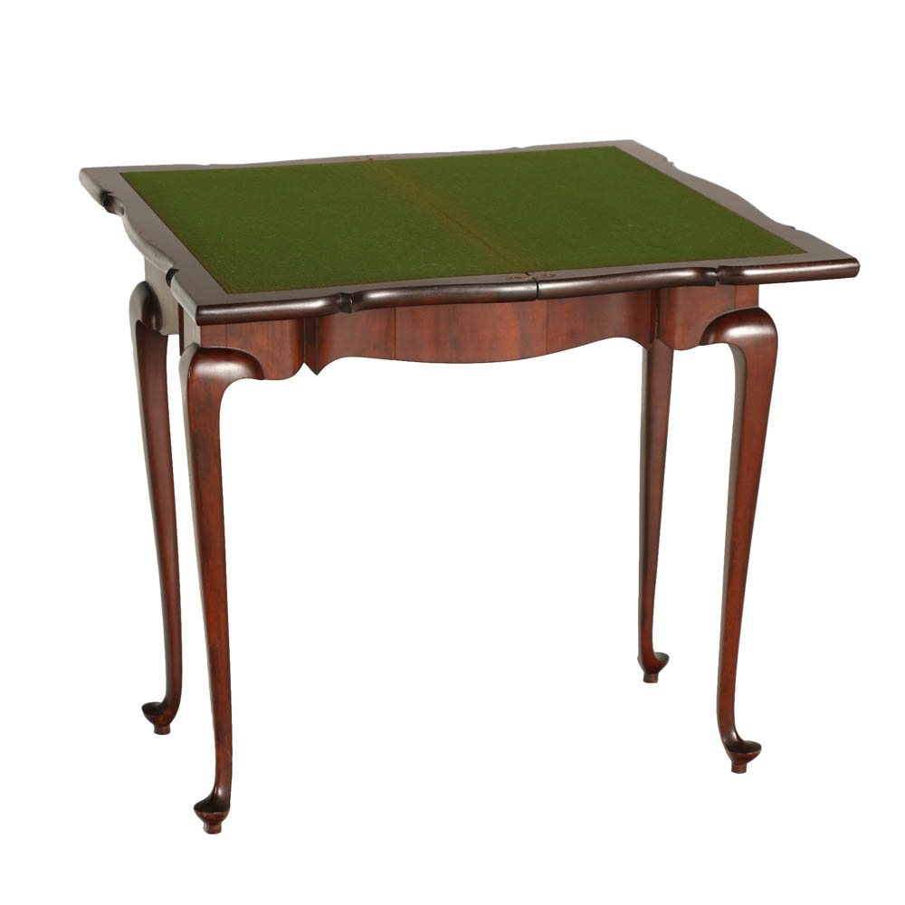 Mahogany Queen Anne Game Table