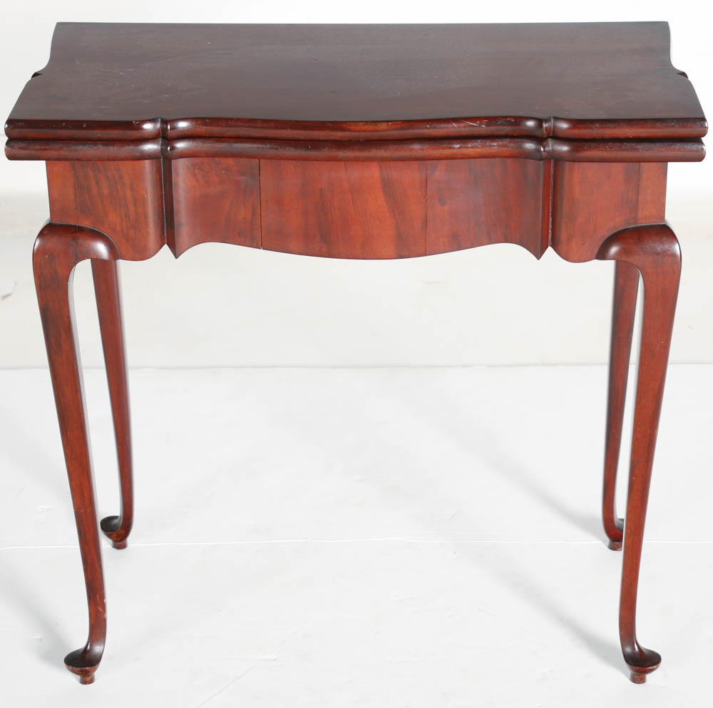 Mahogany Queen Anne Game Table