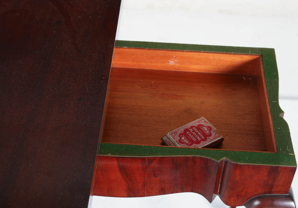 Mahogany Queen Anne Game Table