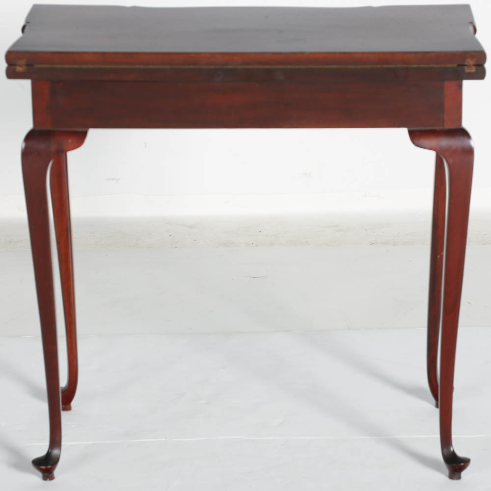 Mahogany Queen Anne Game Table