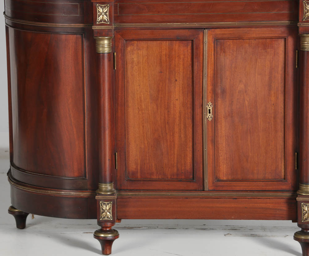Early 20th Century Mahogany Two Piece China Cupboard