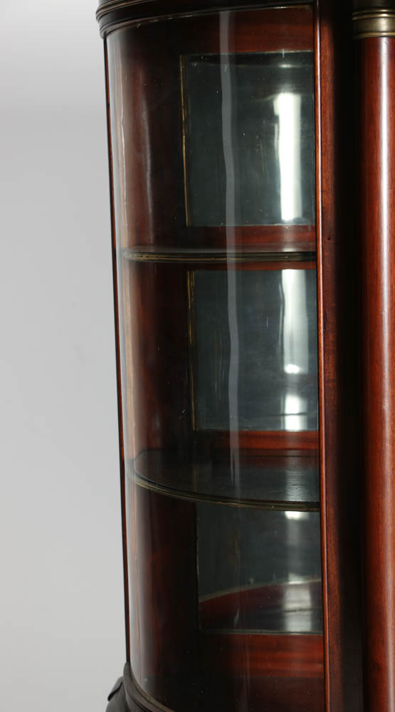 Early 20th Century Mahogany Two Piece China Cupboard