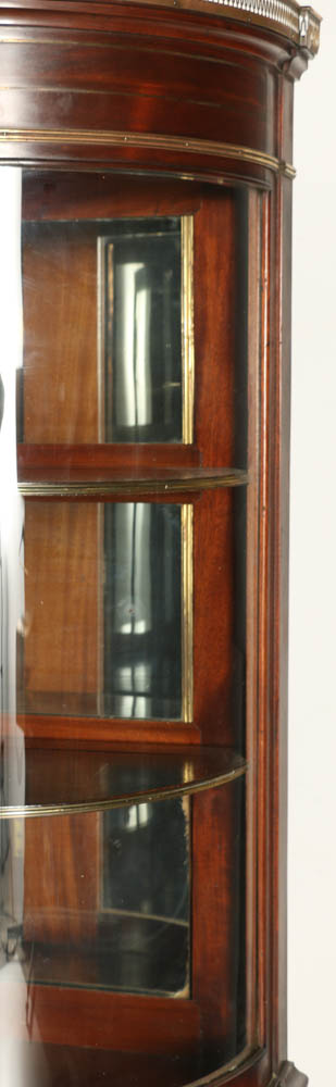 Early 20th Century Mahogany Two Piece China Cupboard