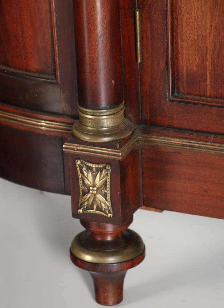 Early 20th Century Mahogany Two Piece China Cupboard