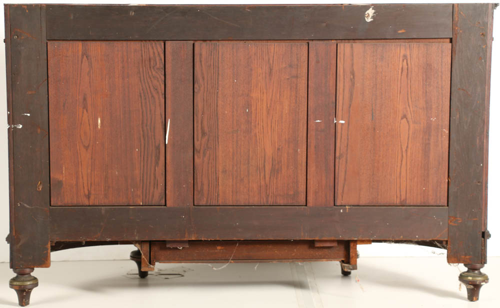 Early 20th Century Mahogany Two Piece China Cupboard