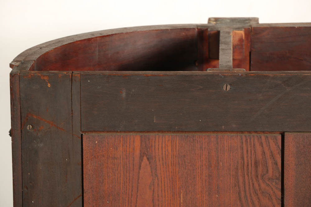 Early 20th Century Mahogany Two Piece China Cupboard