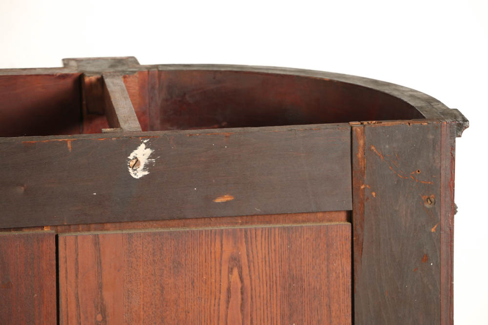 Early 20th Century Mahogany Two Piece China Cupboard