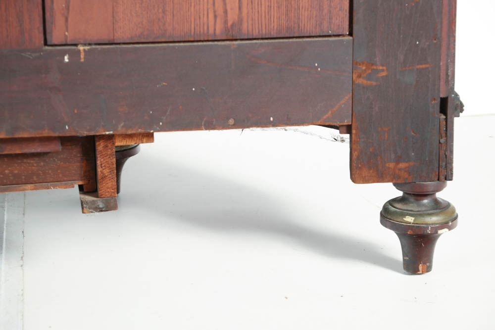 Early 20th Century Mahogany Two Piece China Cupboard