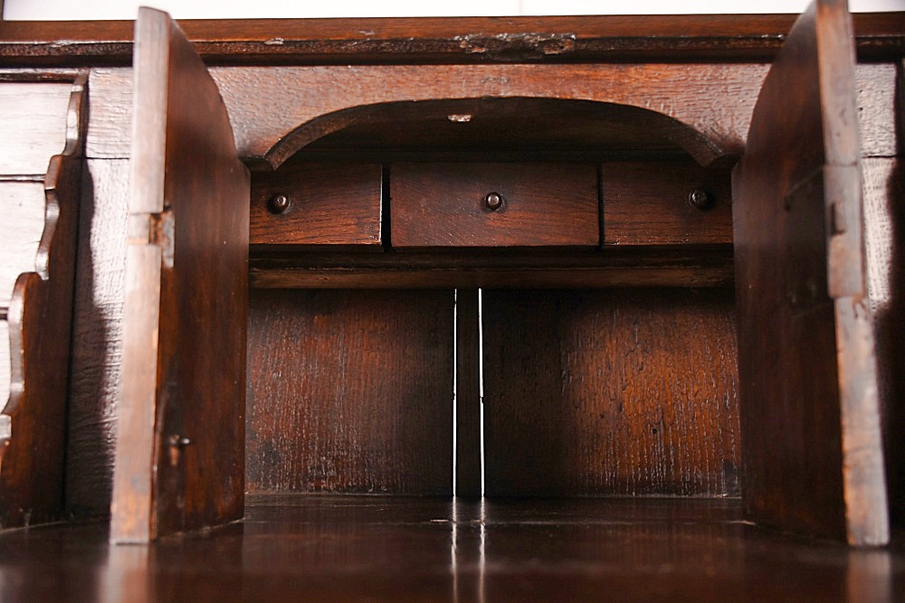 Splendid Circa 1820 French Oak Slant Front Secretary