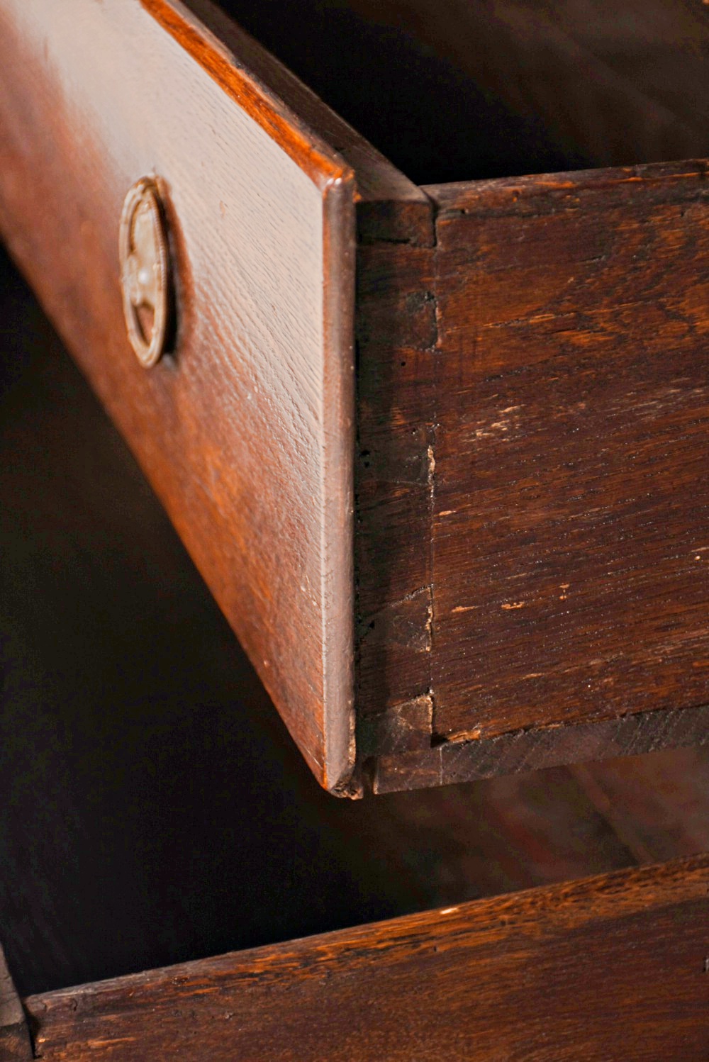 Splendid Circa 1820 French Oak Slant Front Secretary