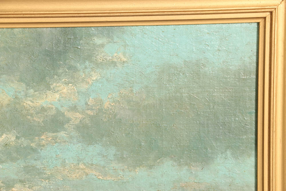 George Howell Gay (1858-1931) Painting Titled "Breaking Waves"