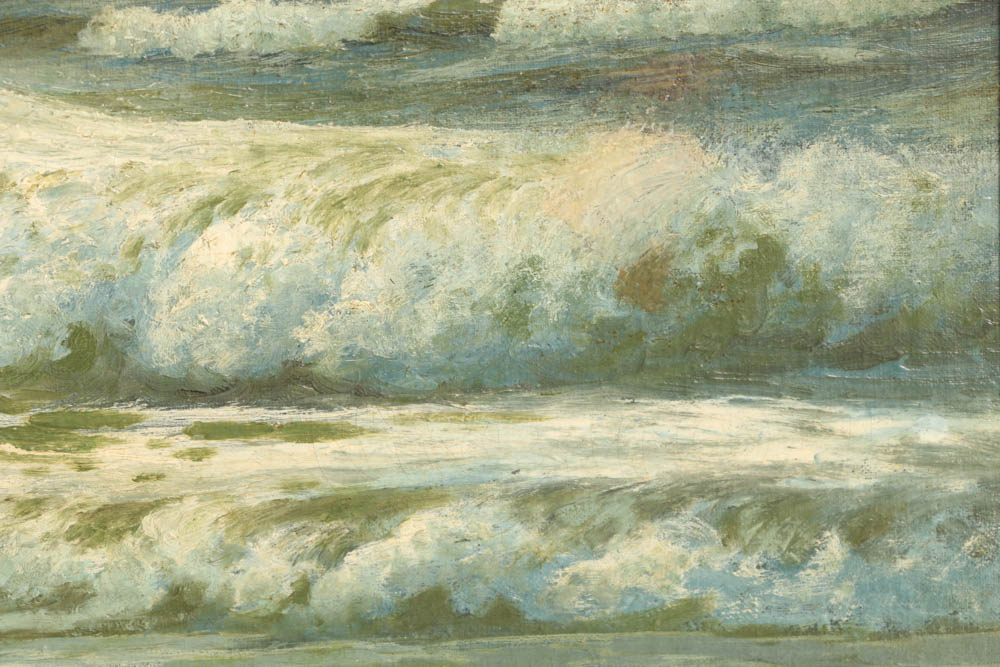 George Howell Gay (1858-1931) Painting Titled "Breaking Waves"