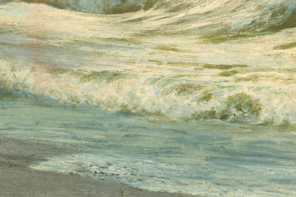 George Howell Gay (1858-1931) Painting Titled "Breaking Waves"