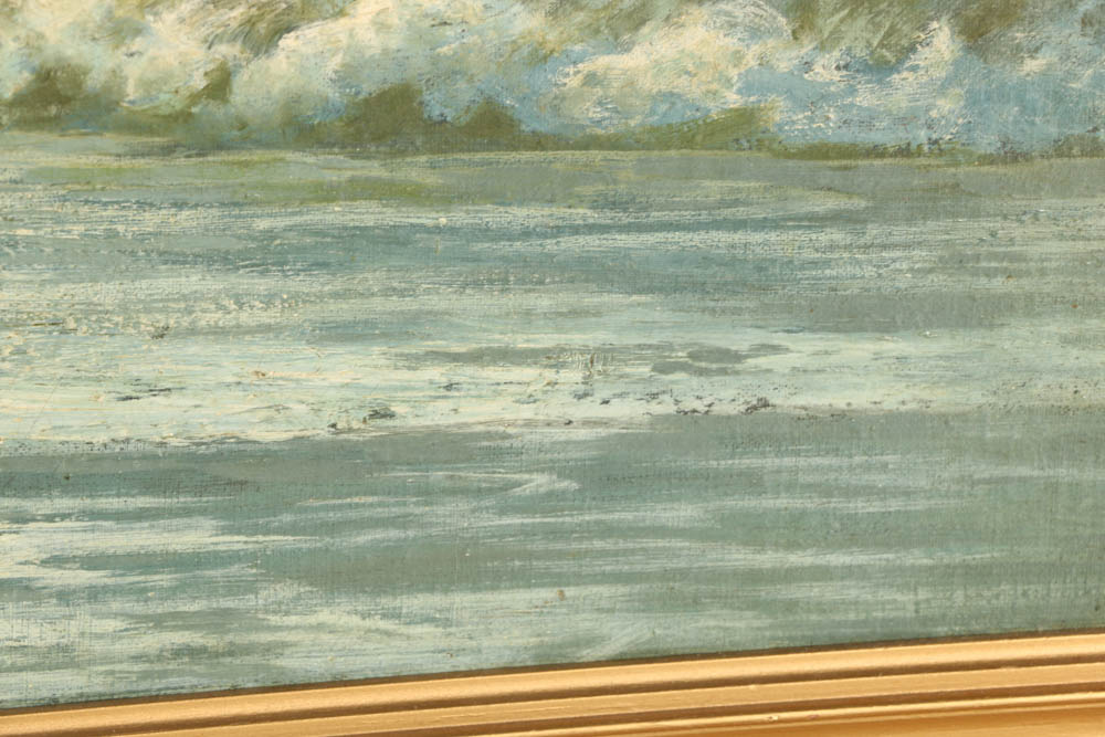 George Howell Gay (1858-1931) Painting Titled "Breaking Waves"