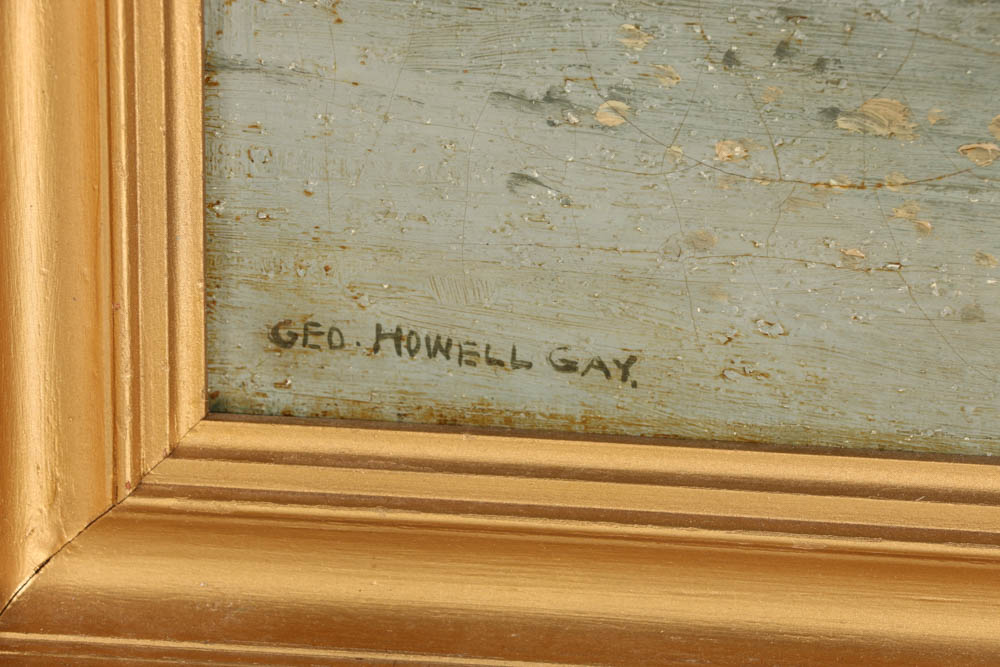 George Howell Gay (1858-1931) Painting Titled "Breaking Waves"