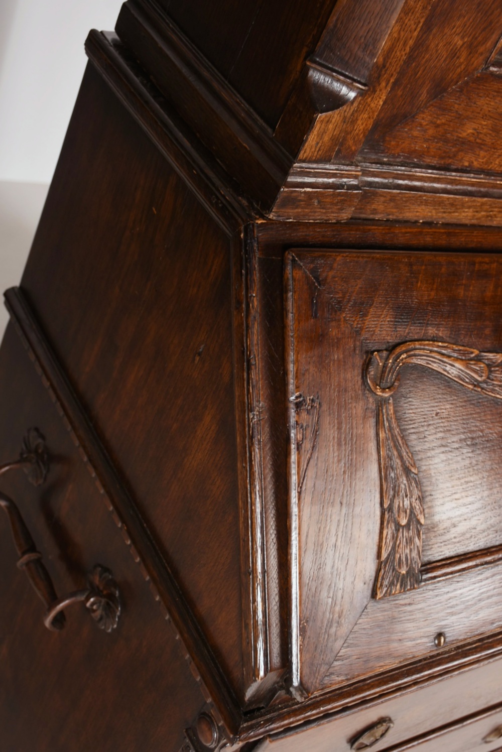 Splendid Circa 1820 French Oak Slant Front Secretary