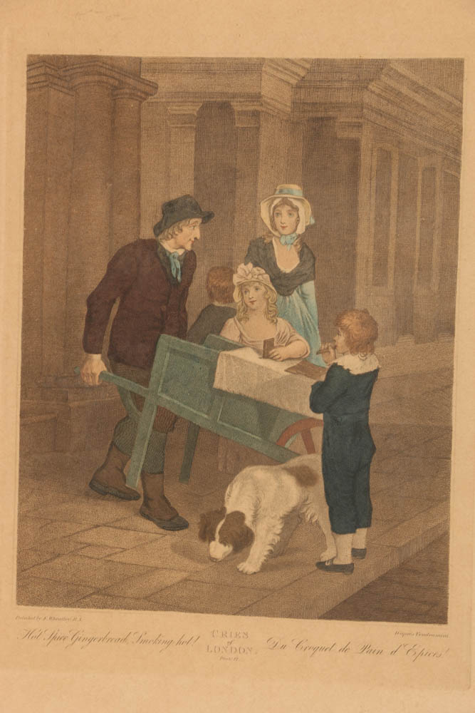 "Cries of London" Plate 9 and 12 Colored Engraving