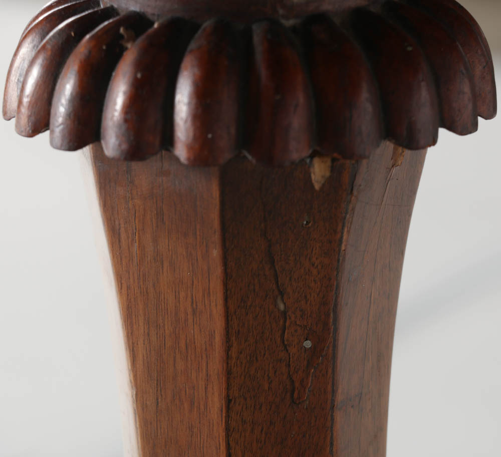 19th Century Italian Walnut Tilt Top with Delicate Marquetry