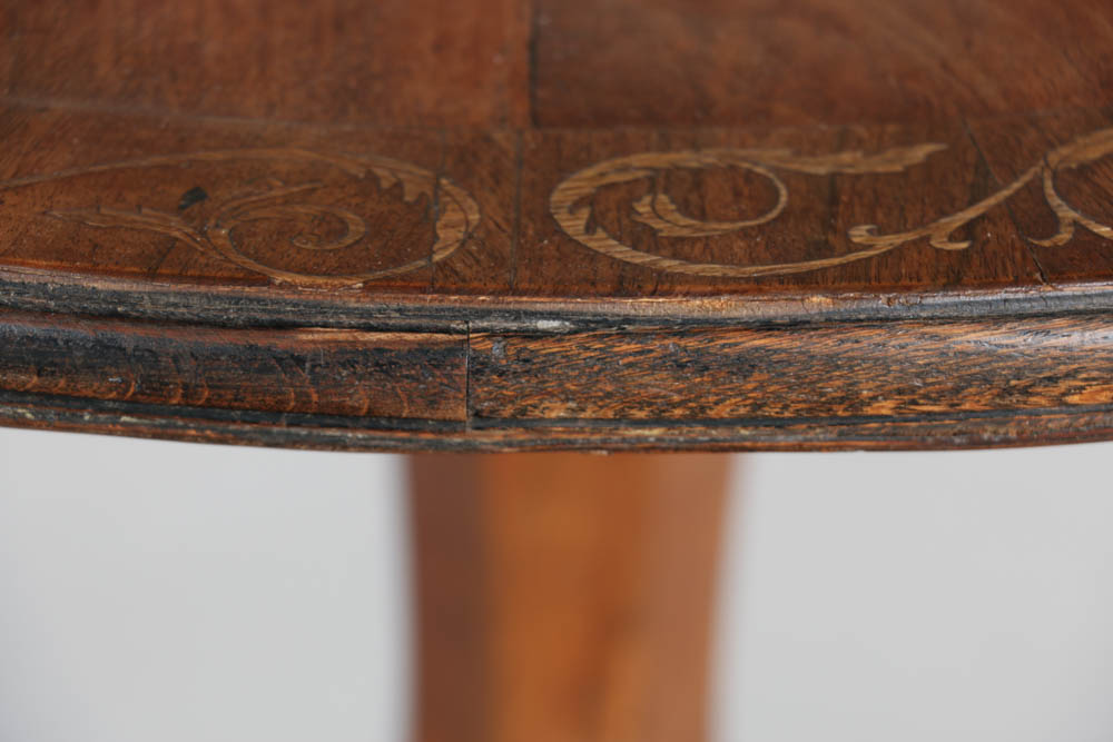 19th Century Italian Walnut Tilt Top with Delicate Marquetry