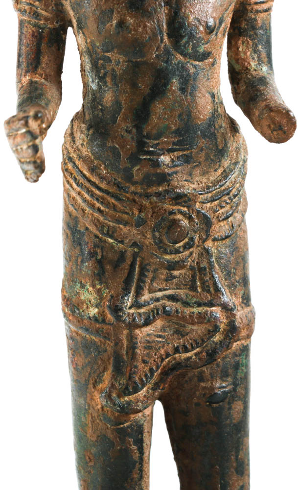 Cambodian Angkor Style Metal Statue