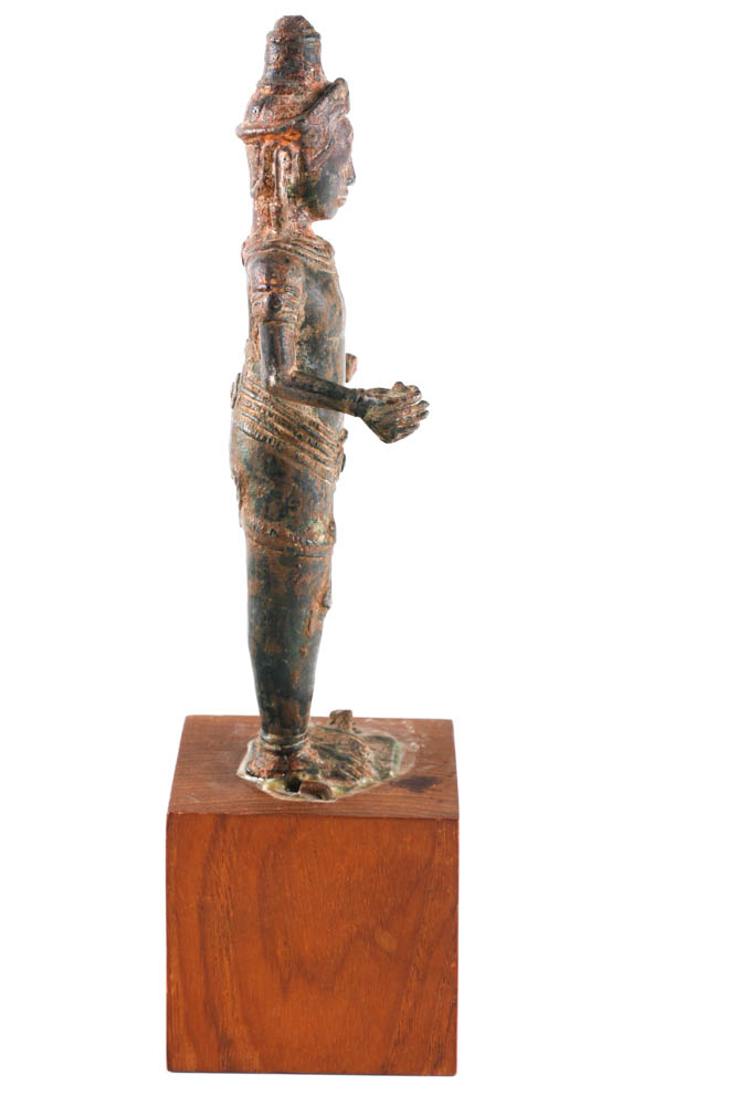 Cambodian Angkor Style Metal Statue