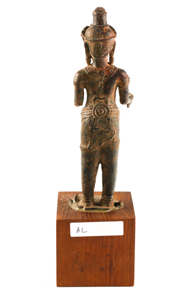 Cambodian Angkor Style Metal Statue