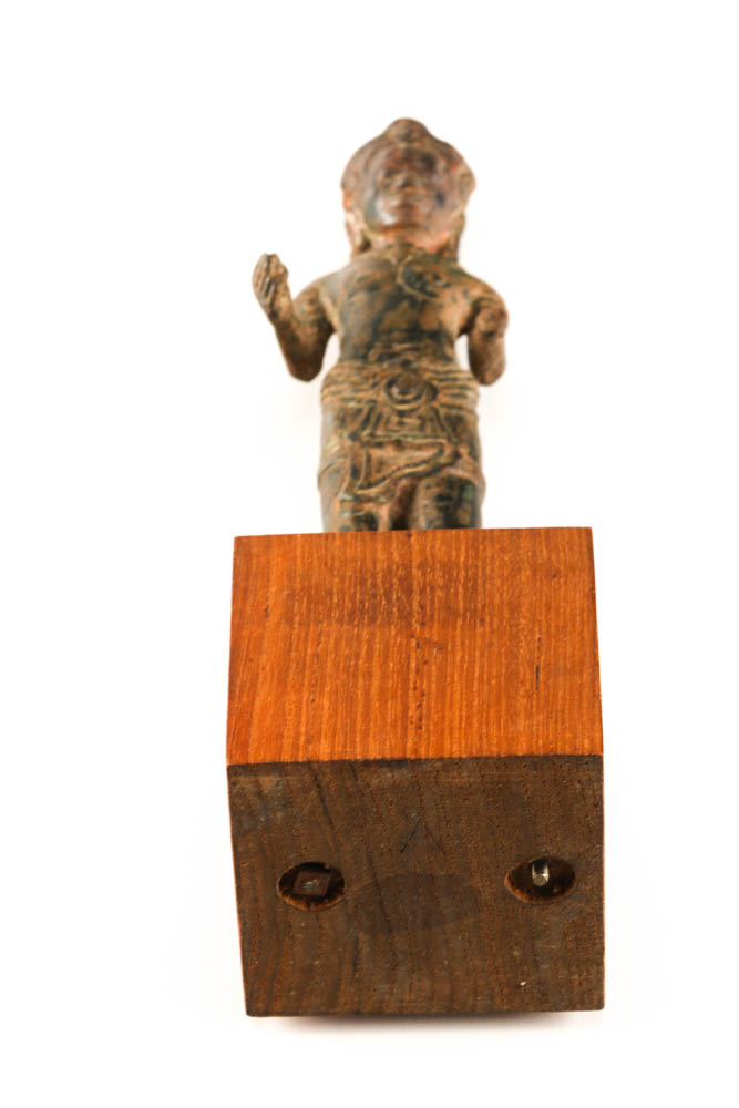 Cambodian Angkor Style Metal Statue